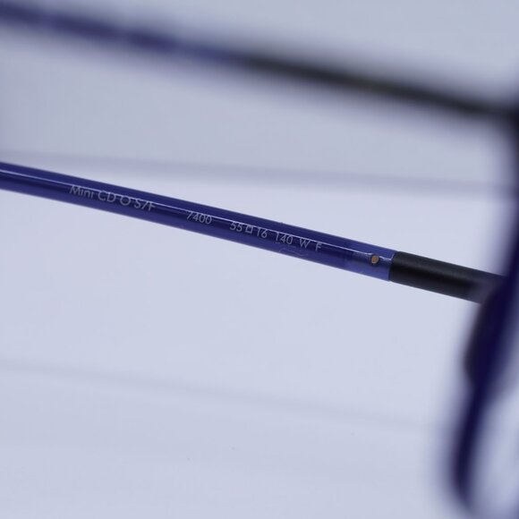 Dior MINI CD O S7F 7400 Square 55mm Eyeglasses - Shiny Blue - Picture 5 of 9